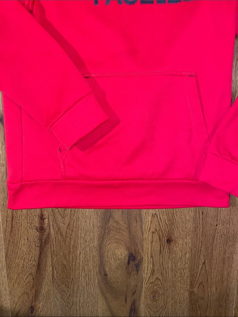 The North Face Men's Pullover Hoodie - Bright Red. Size small.
